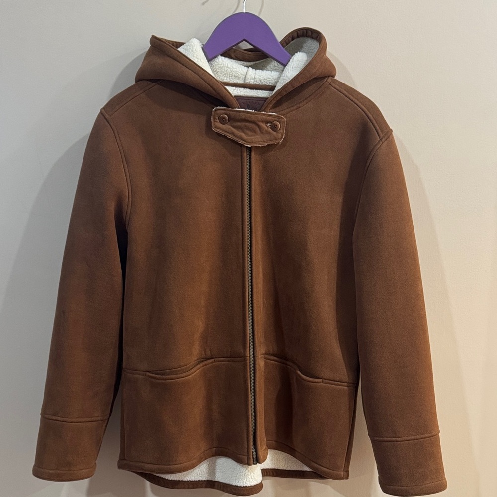 Ralph Lauren Faux Suede/Sherpa-Lined Jacket • Large